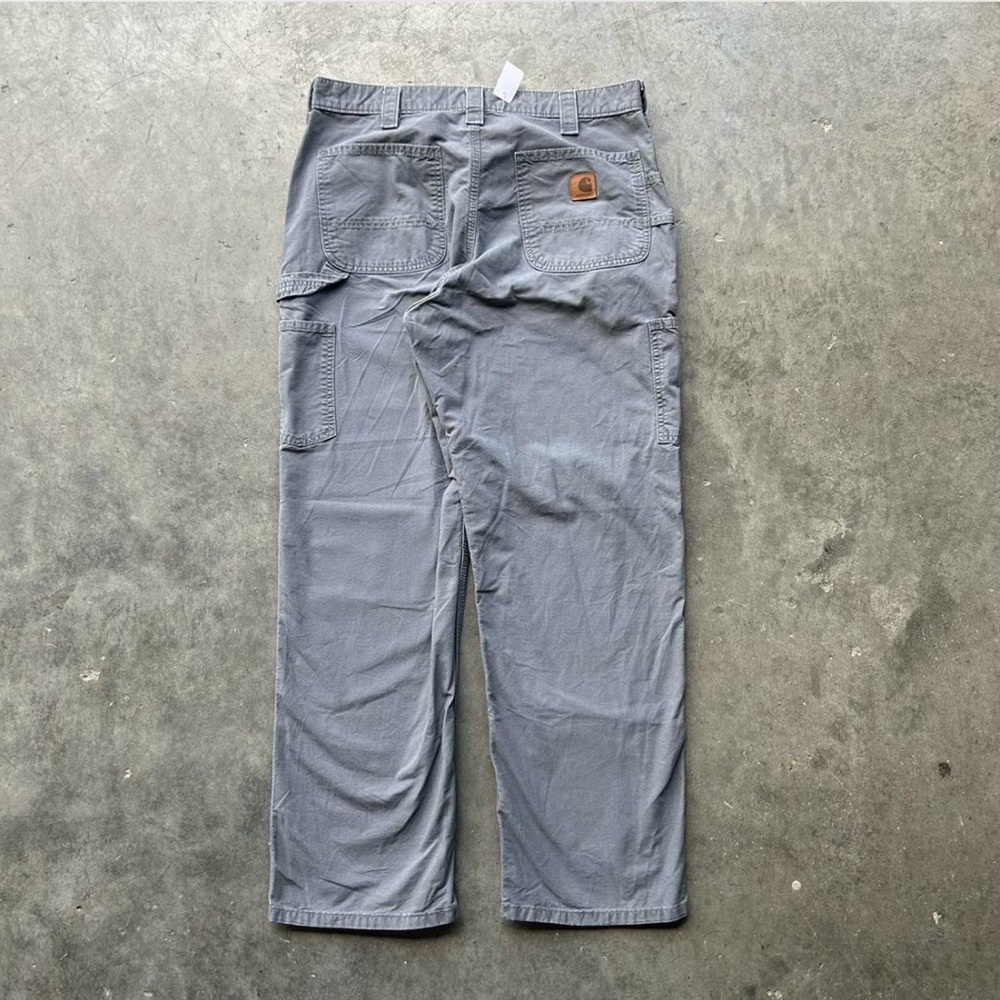Men’s Carhartt Grey Work Pants - Picture 2 of 4